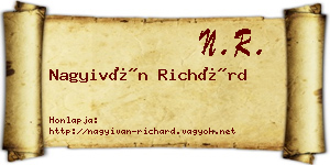 Nagyiván Richárd névjegykártya
