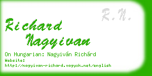richard nagyivan business card
